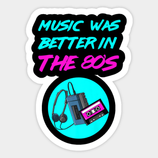 80s Music Casette Tape Neon Sticker